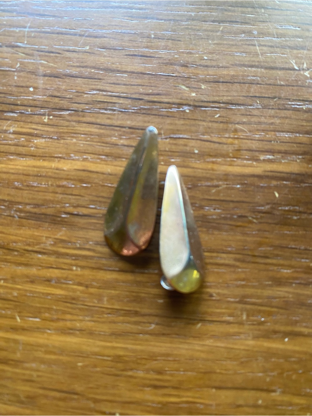 Vintage c1960 Teardrop Iridescent Earrings